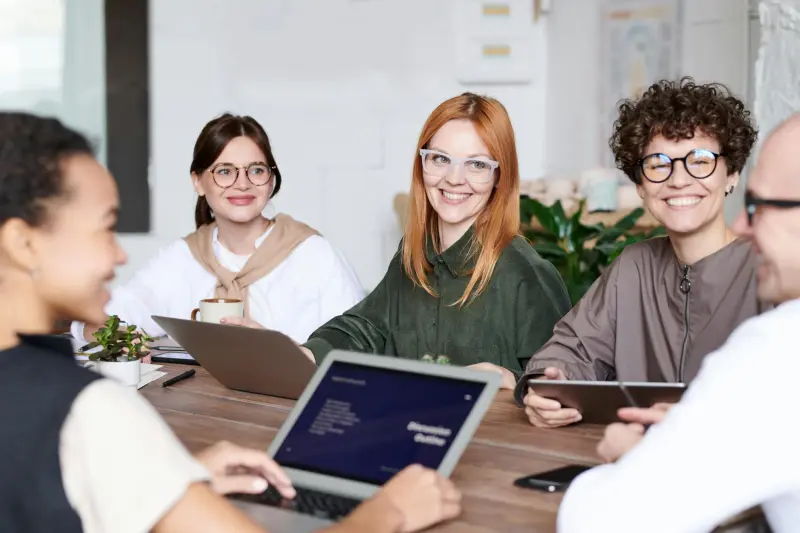 Professional team supporting business owners